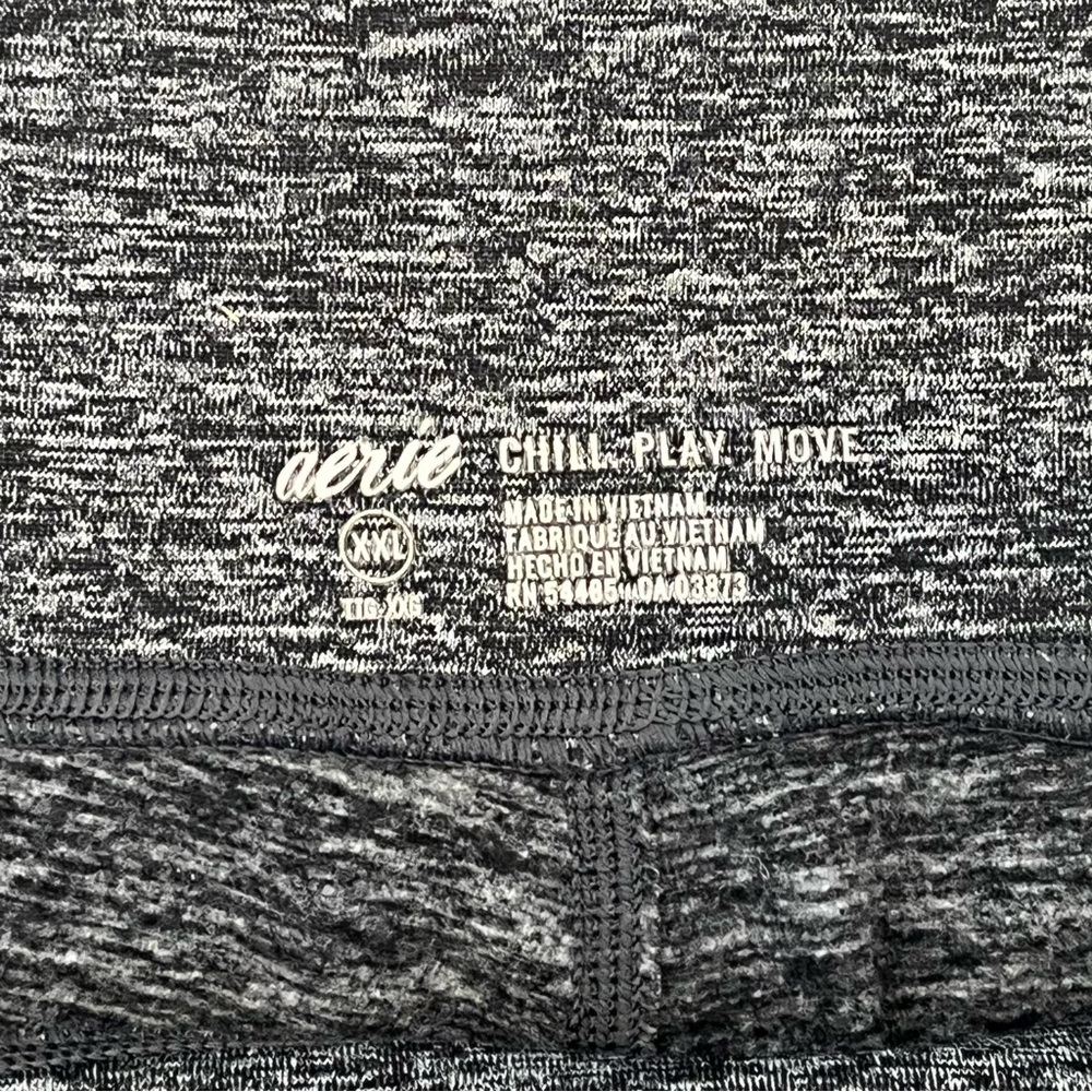 Aerie Womens XXL Activewear Leggings Chill Play Move Heather Gray - Picture 5 of 6